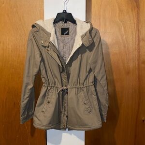 🧁NWOT Collection B New York Junior’s Cotton Hooded Parka with Faux Shear…